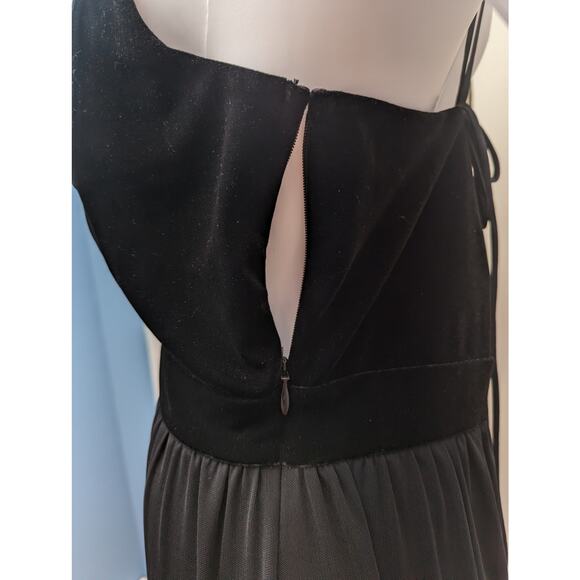 Express Dress Maxi Thigh Slit Lace Holiday Party Wedding Guest Witchy Goth NYE - Picture 11 of 16